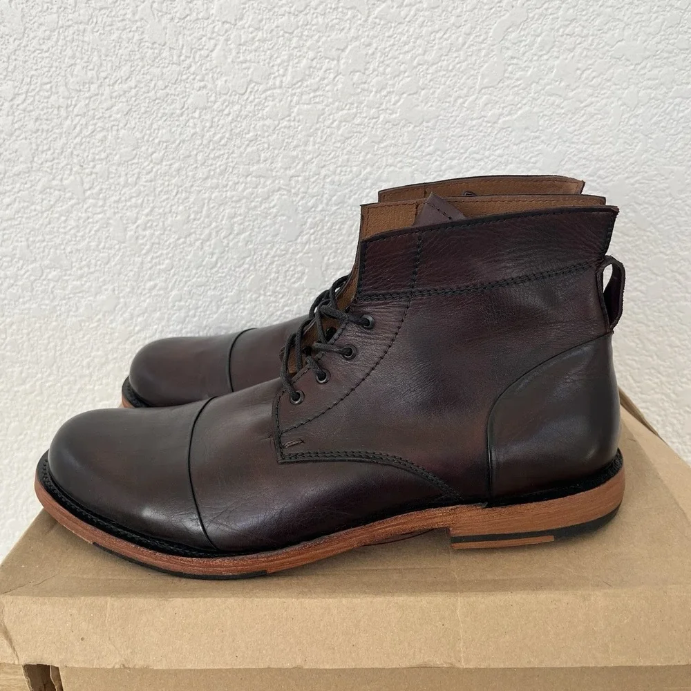 Sutro San Francisco Adler Men's Size 11 Burgundy Red Cap Toe Goodyear Boots